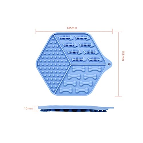 Fish Bone Silicone Dog Lick Mat & Slow Feeder