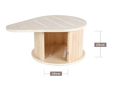 Solid Wood Cat Tree with Sisal Scratching Post & Lounge Bed