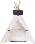 Portable Washable Pet Teepee Tent with Mat