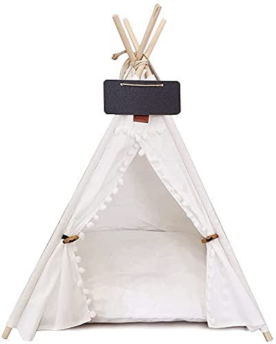 Portable Washable Pet Teepee Tent with Mat