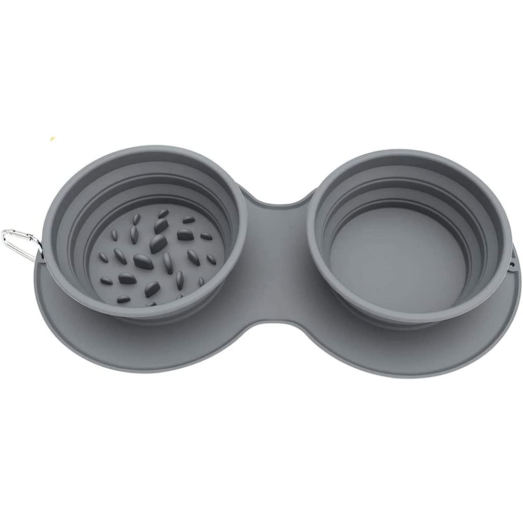 Portable Non-Slip Silicone Dog Slow Feeder Bowl