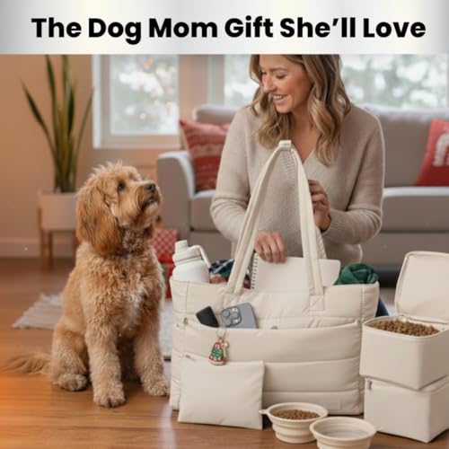 Dog Travel Tote & Water Bottle Set