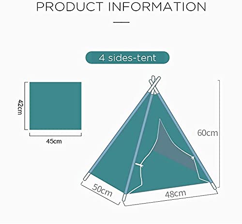 Portable Washable Pet Teepee Tent with Mat