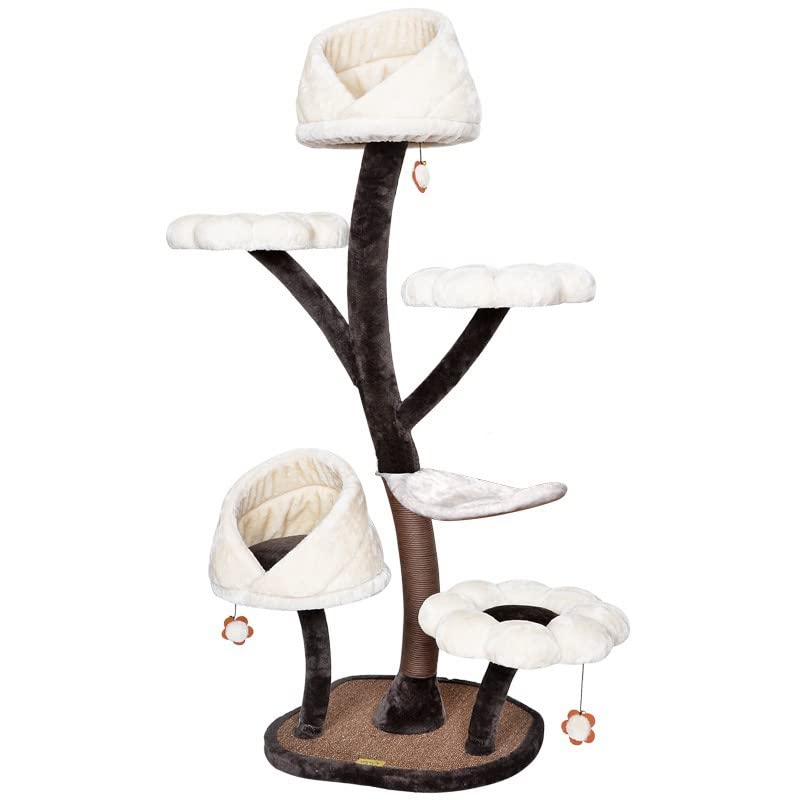 Flower Cat Tree with Jumping Platforms & Scratching Post