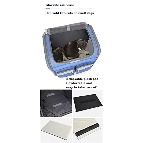 Foldable Pet Trolley Carrier with Telescopic Handle