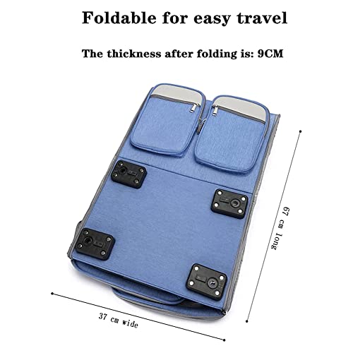 Foldable Pet Trolley Carrier with Telescopic Handle