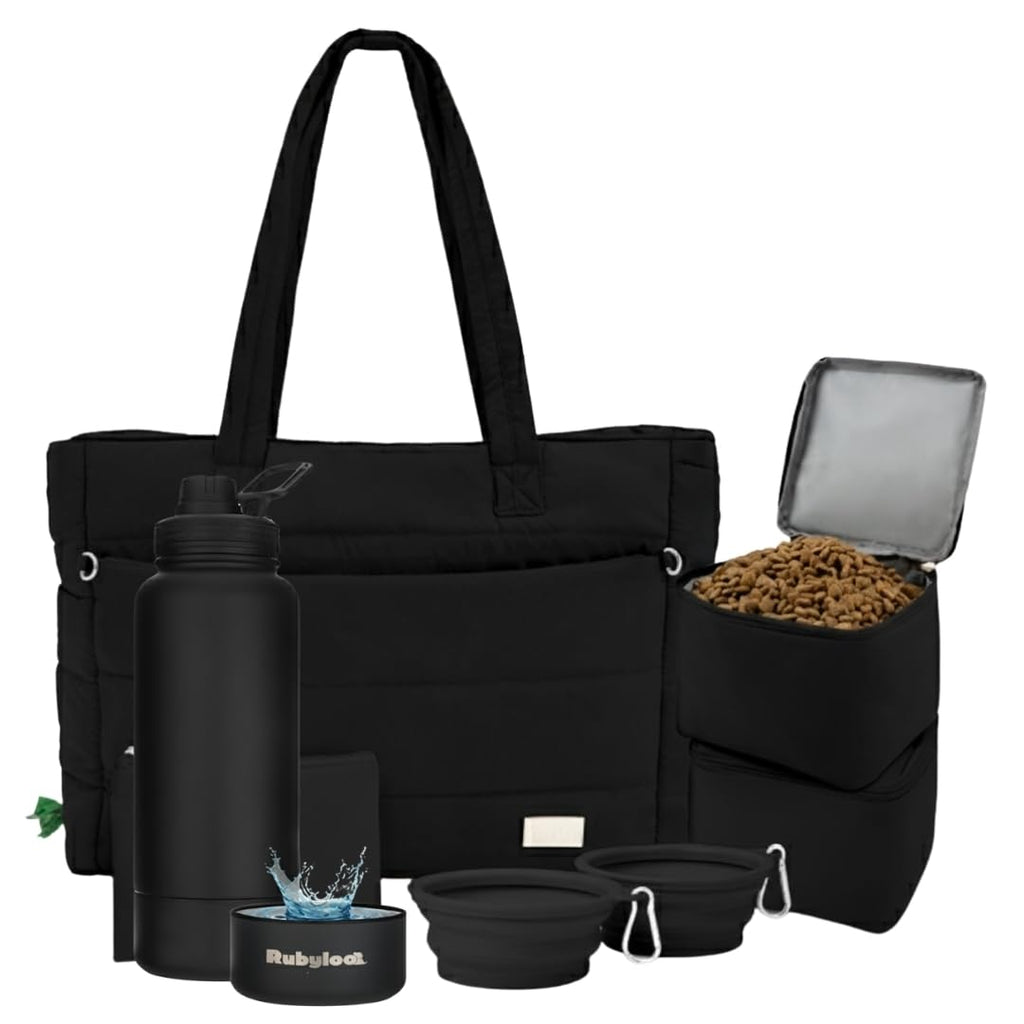Dog Travel Tote & Water Bottle Set