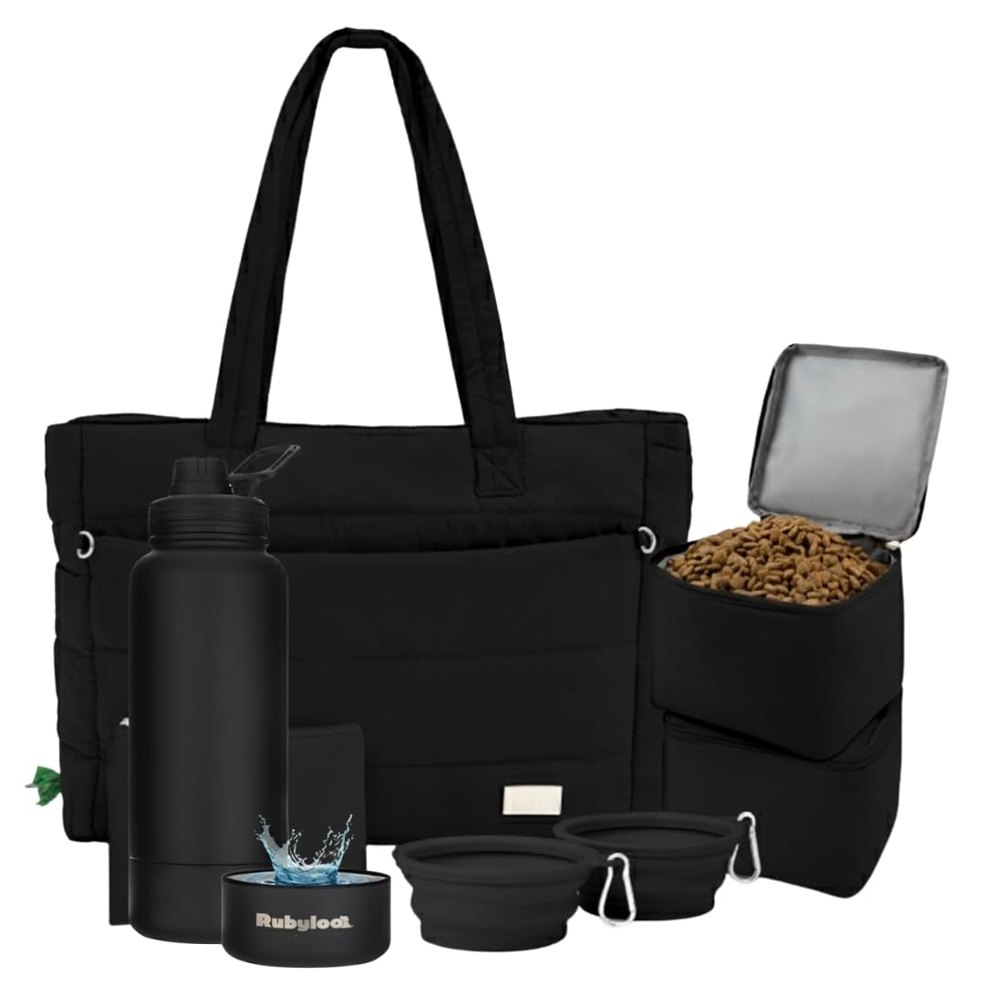 Dog Travel Tote & Water Bottle Set