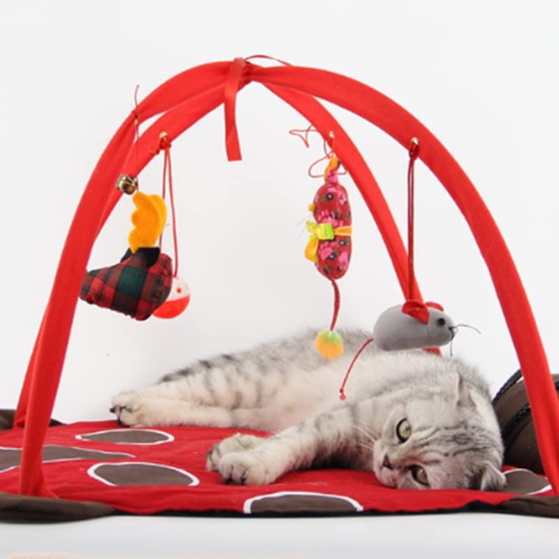 Detachable Cat Play Tent with Hanging Toy