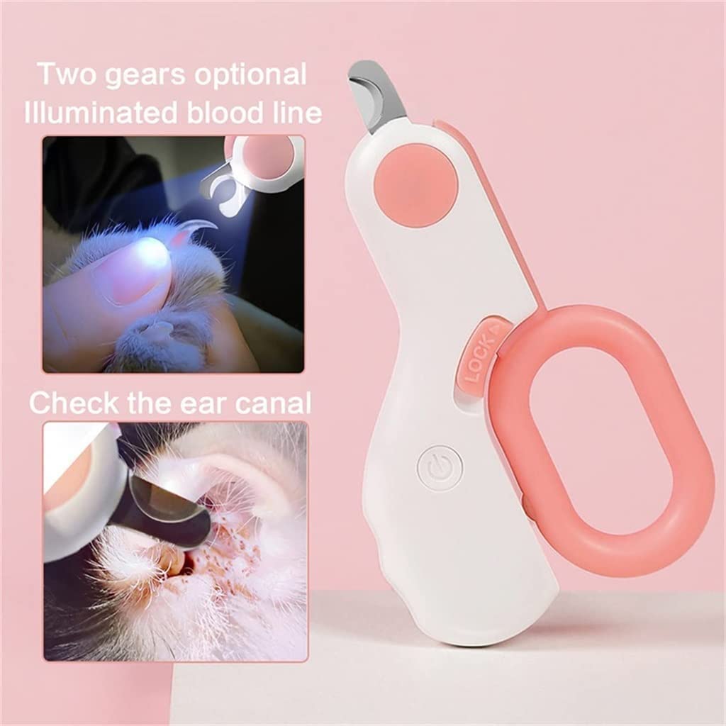 LED Pet Nail Clippers with Quick-Safe Light