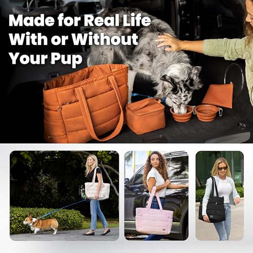Dog Travel Tote & Water Bottle Set