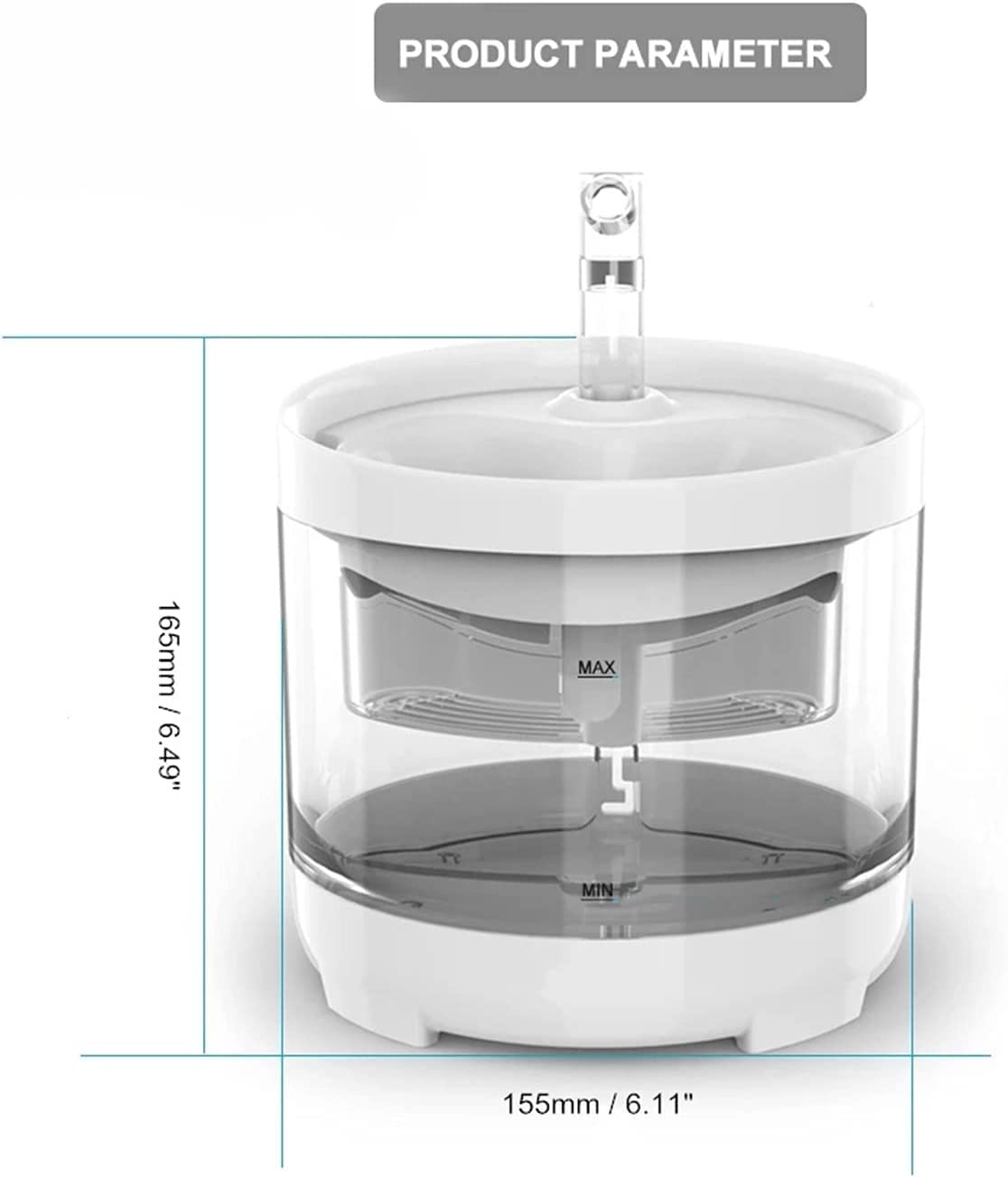 1.6L Automatic Pet Water Fountain with Faucet