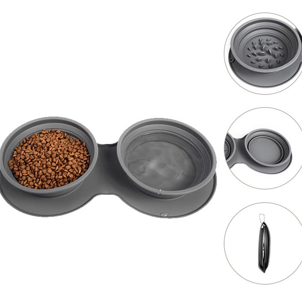 Portable Non-Slip Silicone Dog Slow Feeder Bowl