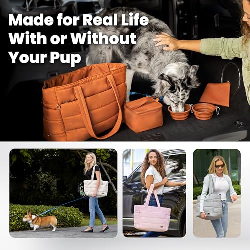 Dog Travel Tote & Water Bottle Set