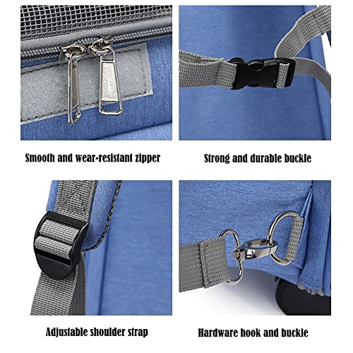 Foldable Pet Trolley Carrier with Telescopic Handle