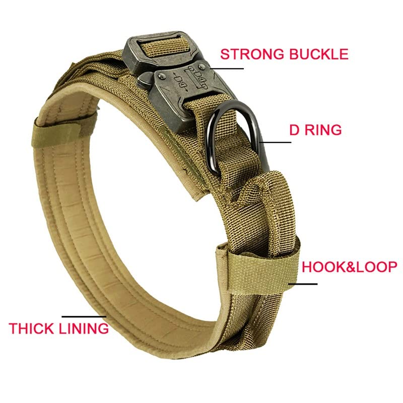 Heavy-Duty Adjustable Dog Collar with Handle