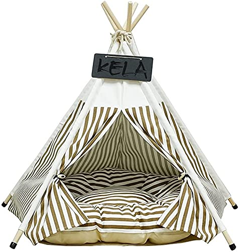 Portable Pet Teepee Tent with Cushion
