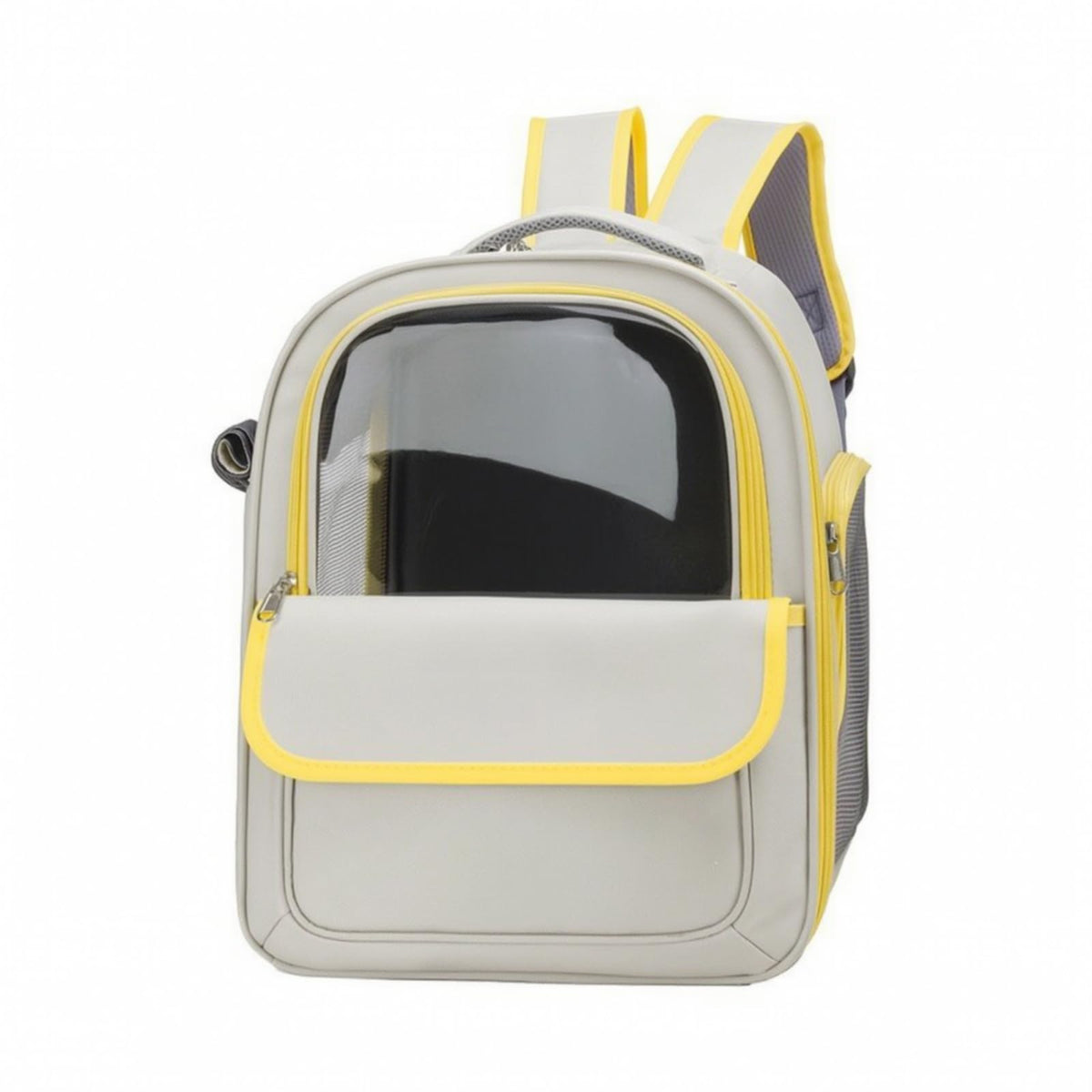 Structured Pet Carrier Backpack with Transparent Front Panel