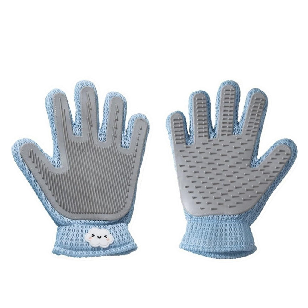 Two-Sided Silicone Pet Grooming & Bath Gloves
