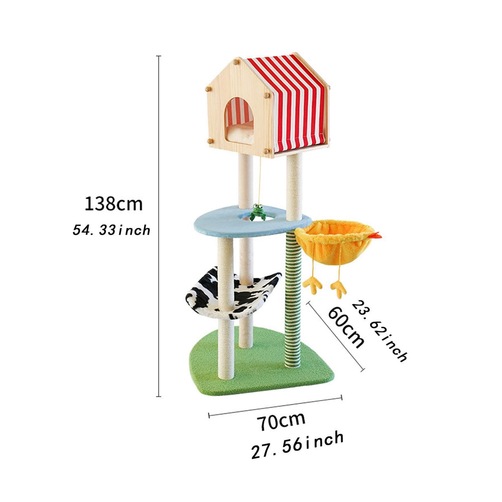 Generic for Indoor Cats, Climbing Frame, Cat Bed, Hut, Activity Center, Scratching Post