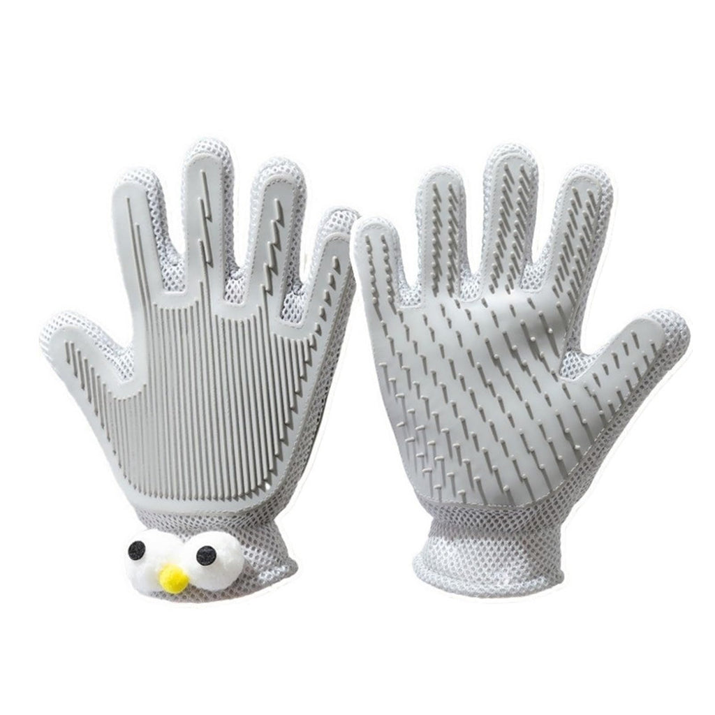 Two-Sided Silicone Pet Grooming & Bath Gloves