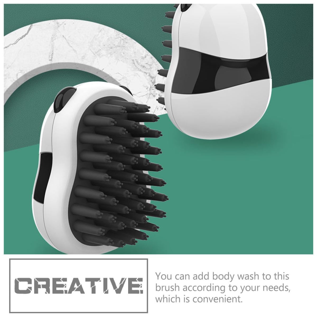 Panda-Shaped Pet Bath & Massage Brush