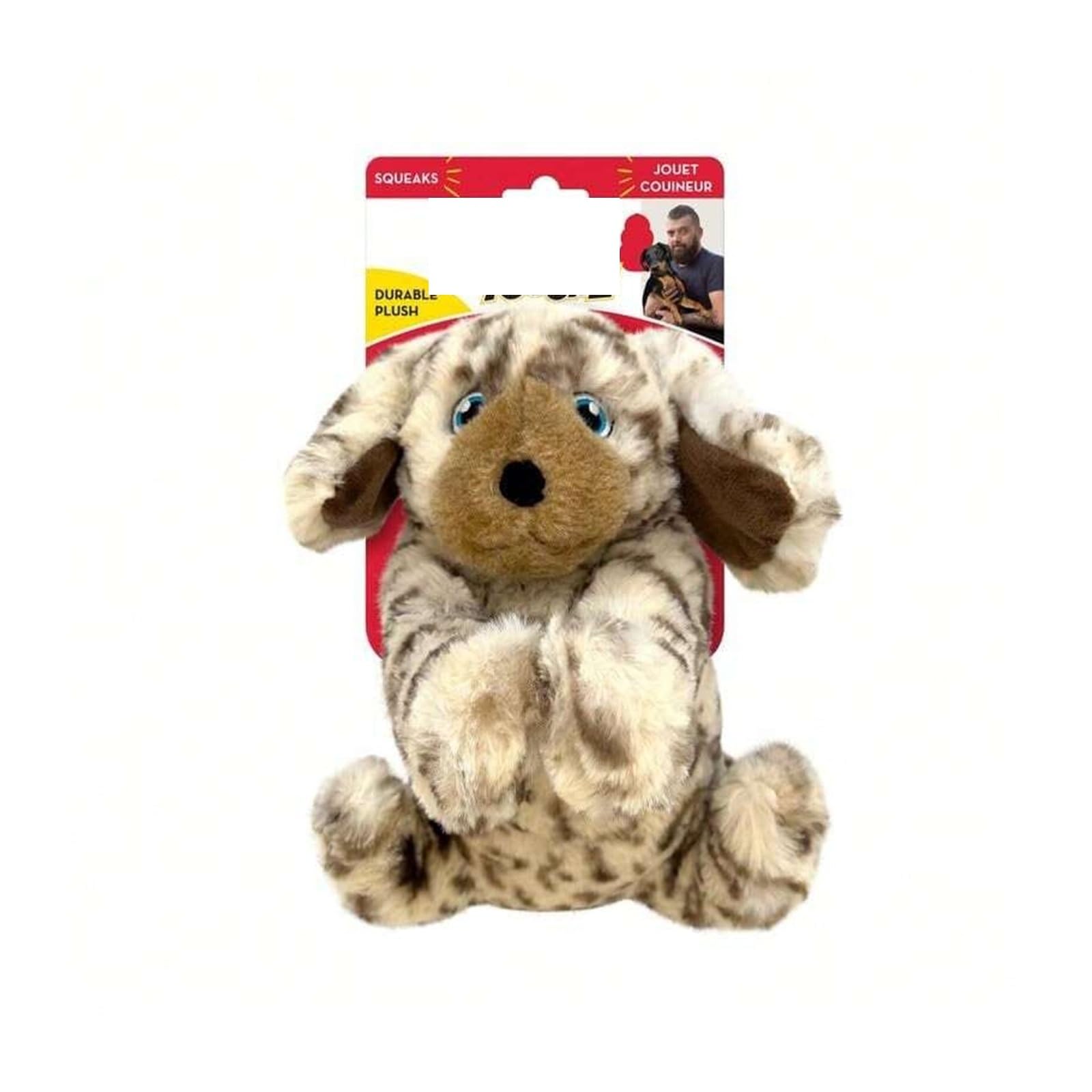 Plush Dog Chew Toy for Aggressive Chewers - Red Highland Cow Design