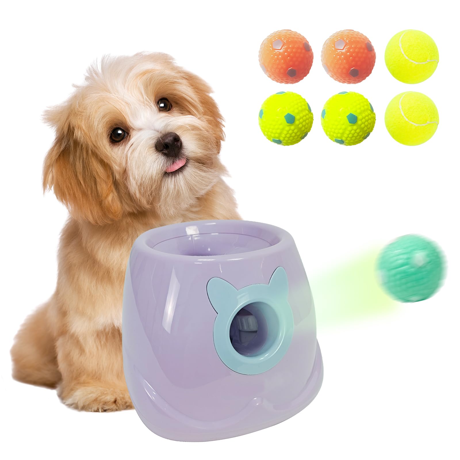 MKSY Automatic Dog Ball Launcher - Interactive Pet Toy with Balls