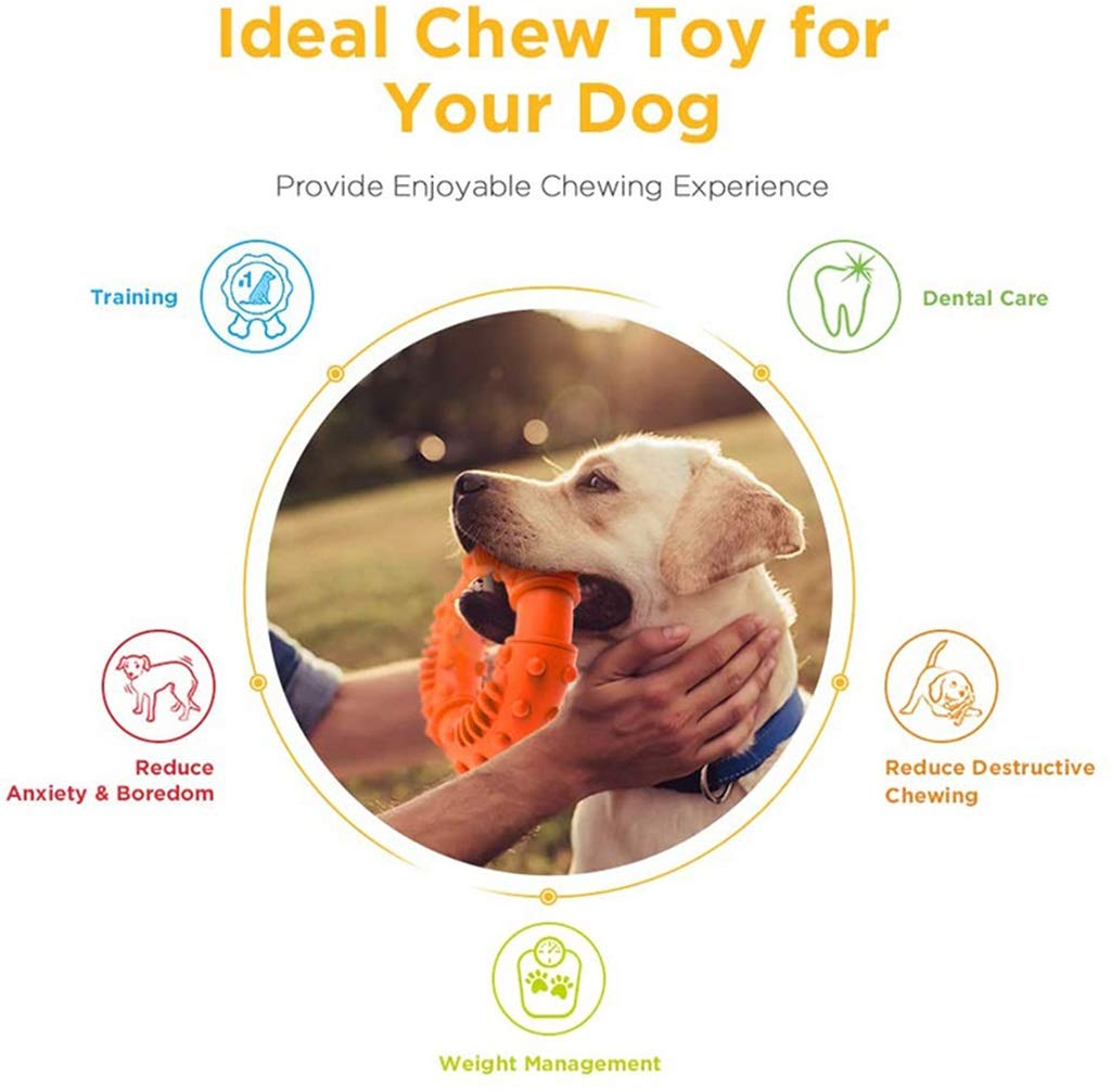 Durable Rubber Dog Chew Toy for Teeth Cleaning