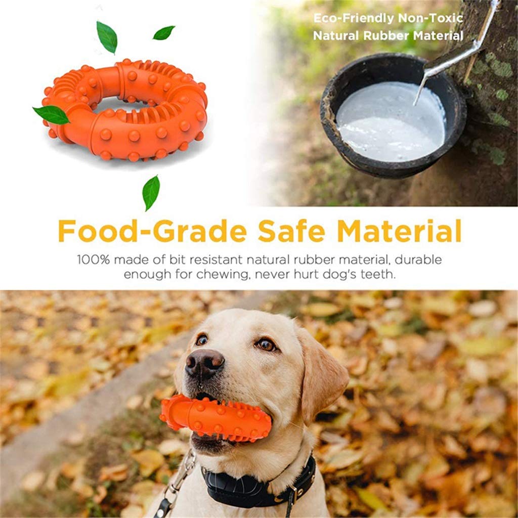 Durable Rubber Dog Chew Toy for Teeth Cleaning
