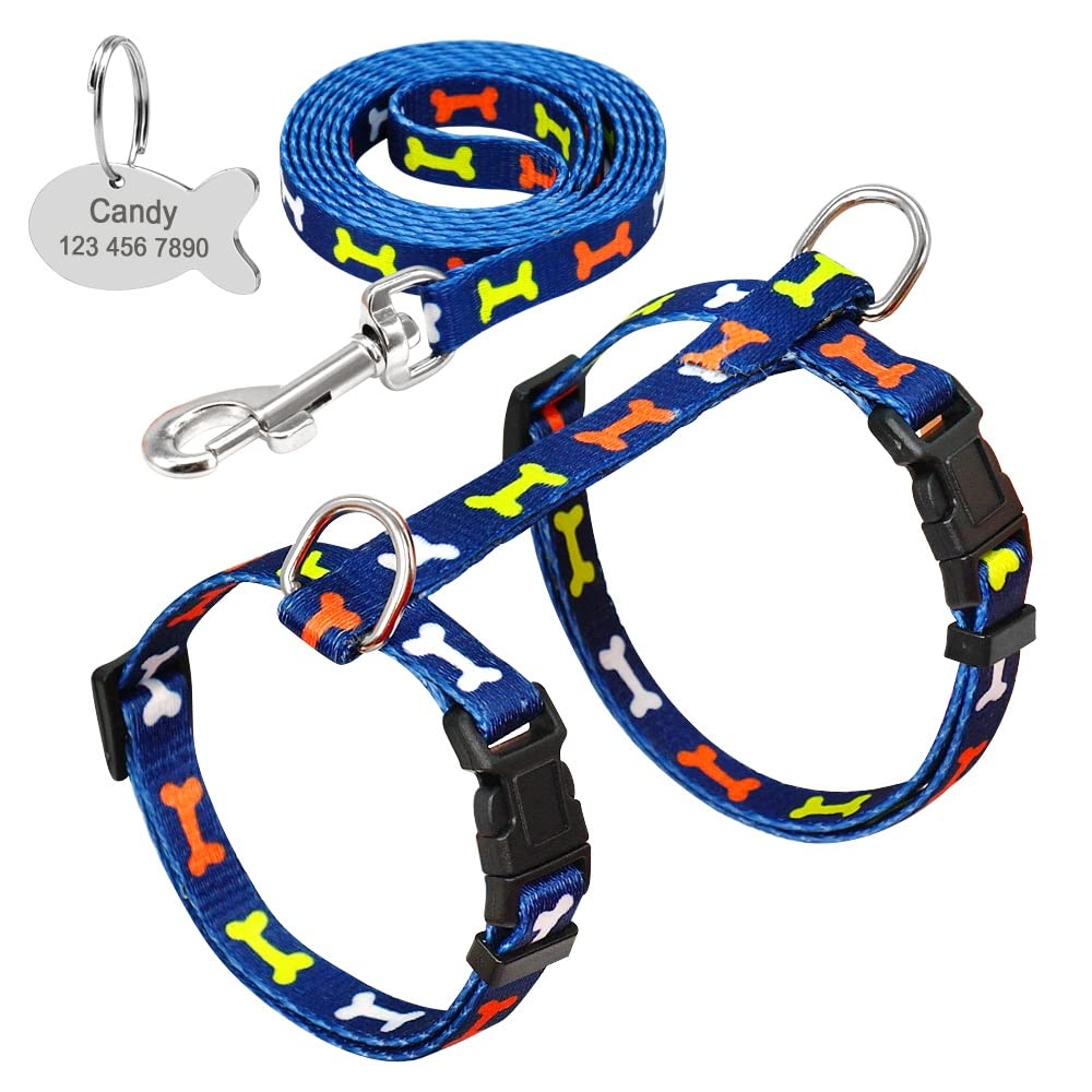 Printed Nylon Pet Harness & Leash Set