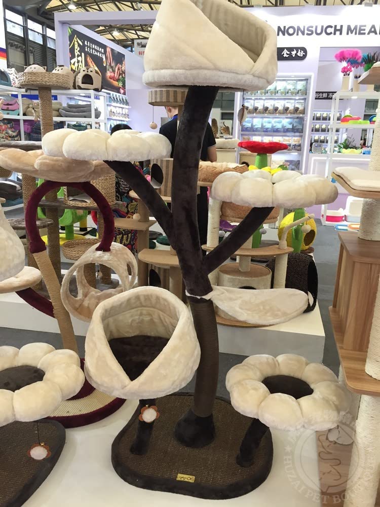 Flower Cat Tree with Jumping Platforms & Scratching Post