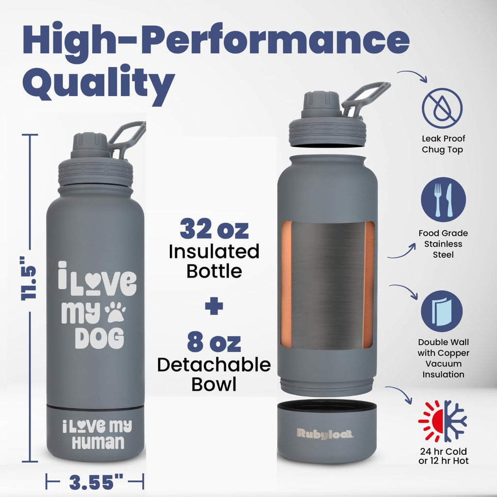 Dog Travel Tote & Water Bottle Set