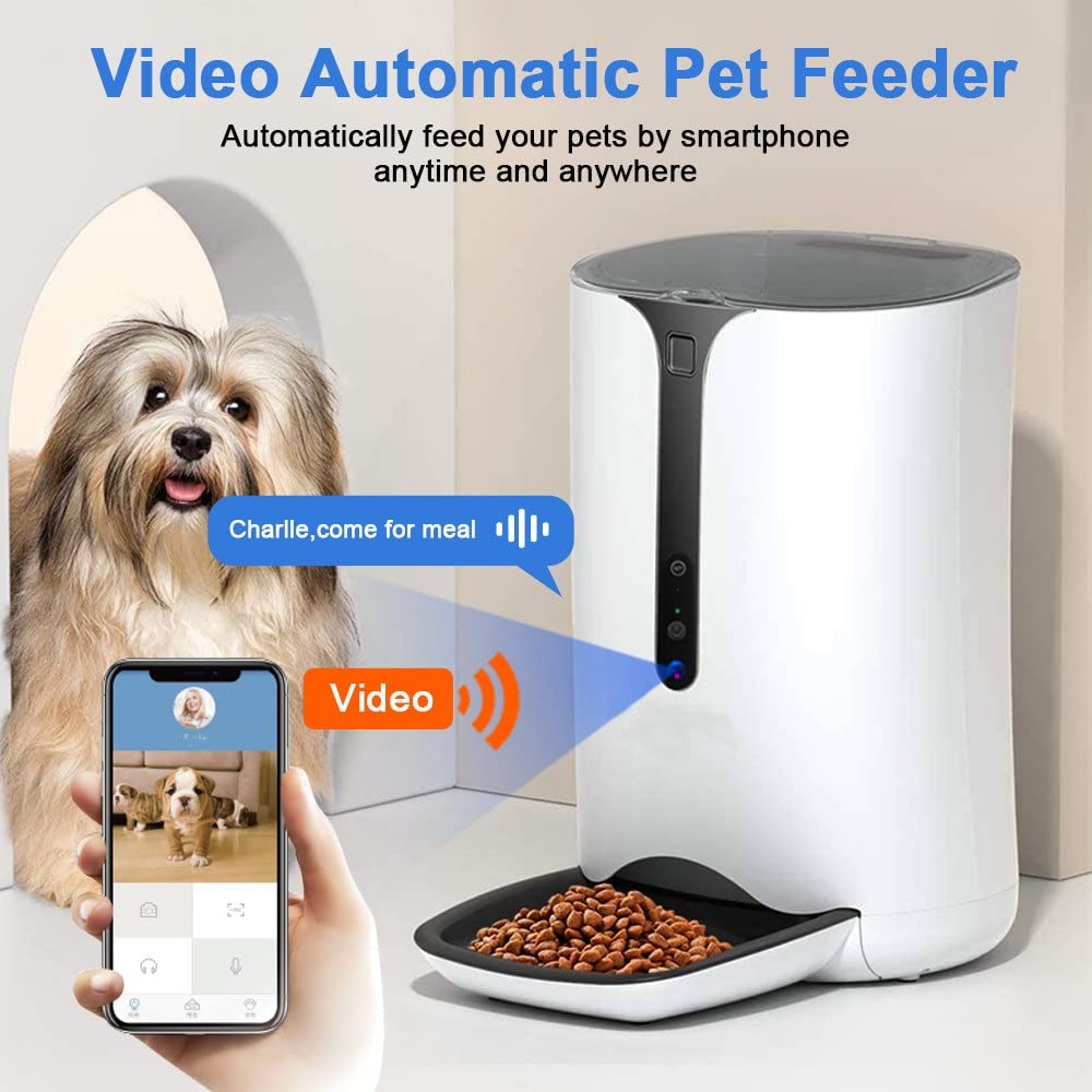 Smart Automatic Pet Feeder with App & Timed Feeding