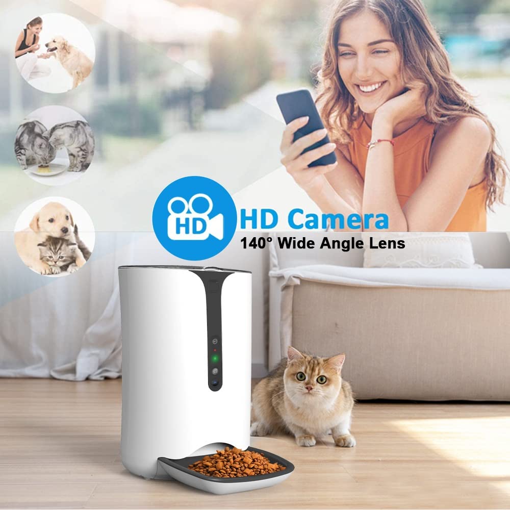 Smart Automatic Pet Feeder with App & Timed Feeding
