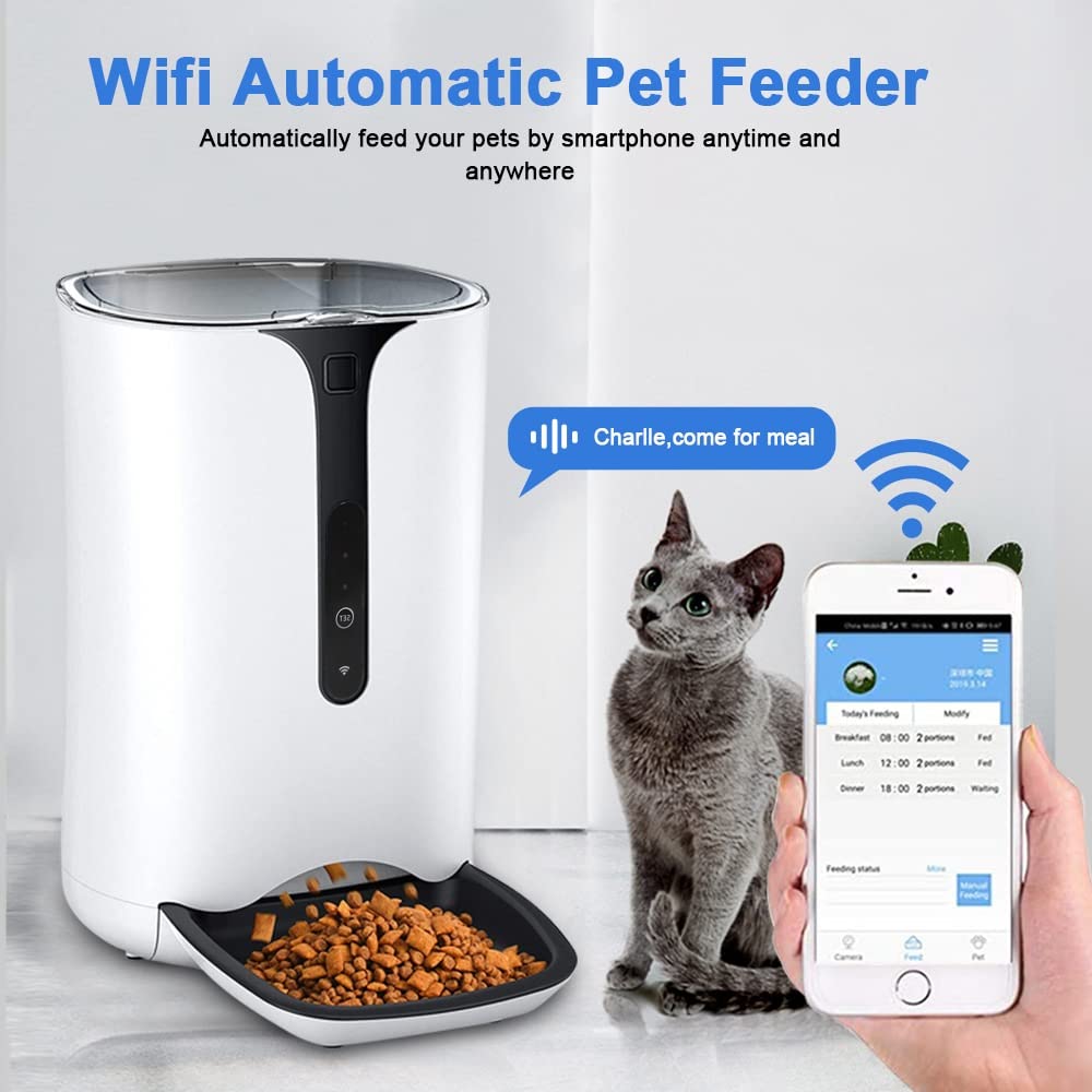 Smart Automatic Pet Feeder with App & Timed Feeding