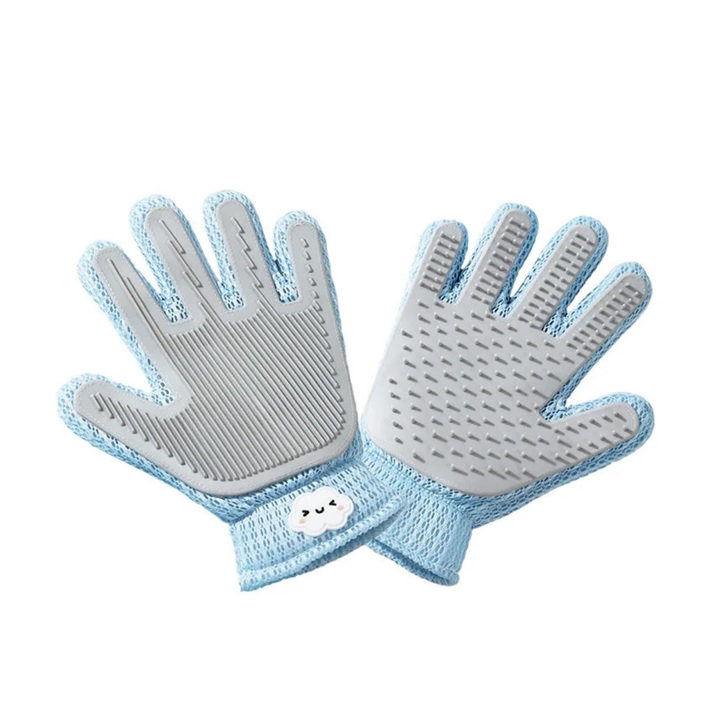 Two-Sided Silicone Pet Grooming & Bath Gloves