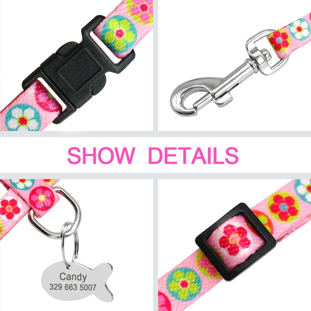 Printed Nylon Pet Harness & Leash Set