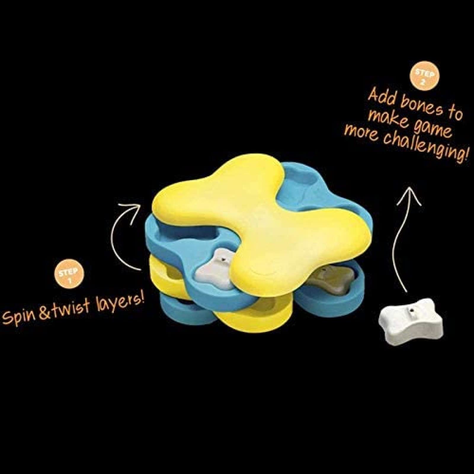 Bone-Shaped Interactive Dog Puzzle Slow Feeder