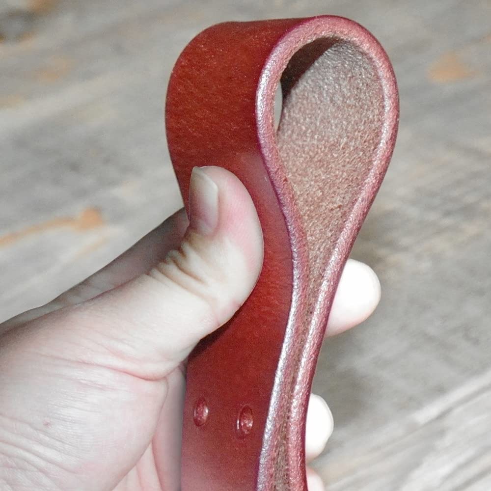 Genuine Leather Dog Collar with D-Ring & Buckle