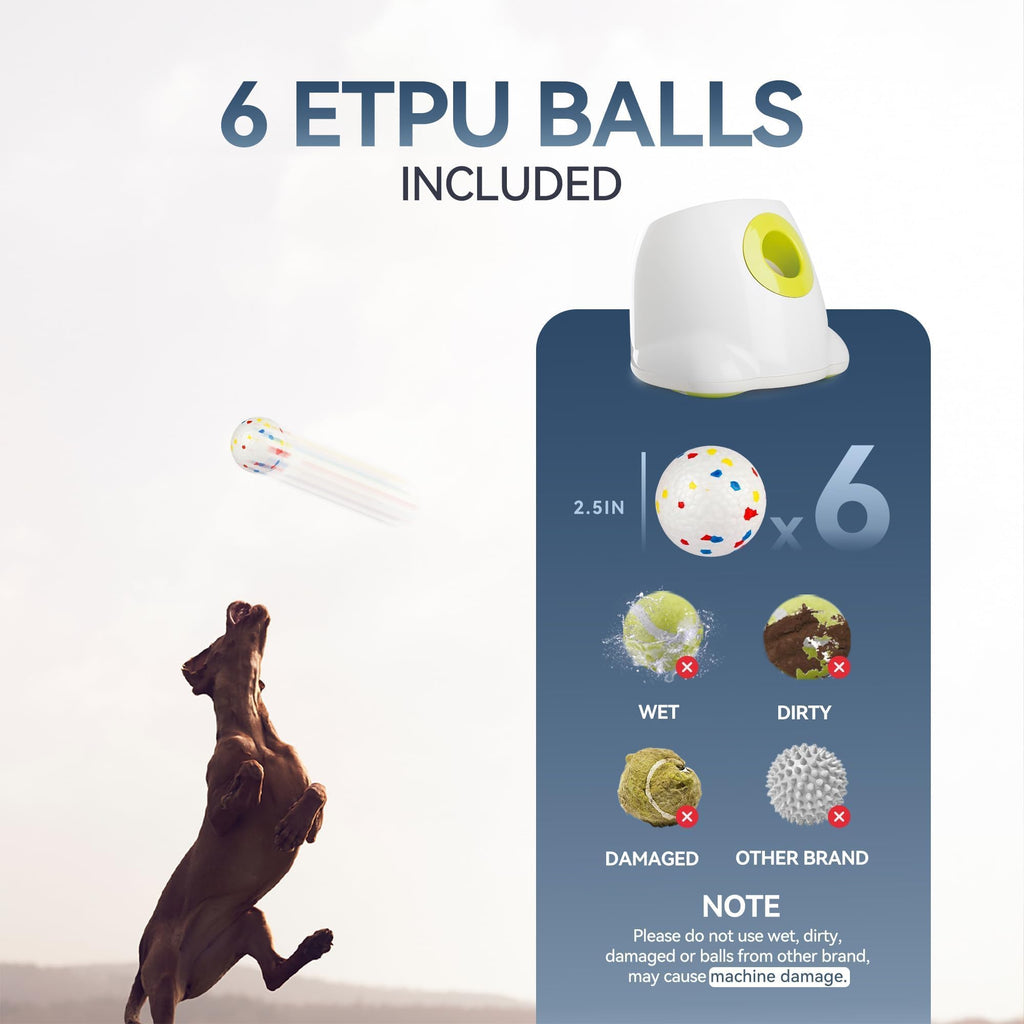 Interactive Automatic Dog Ball Launcher with 3 Balls