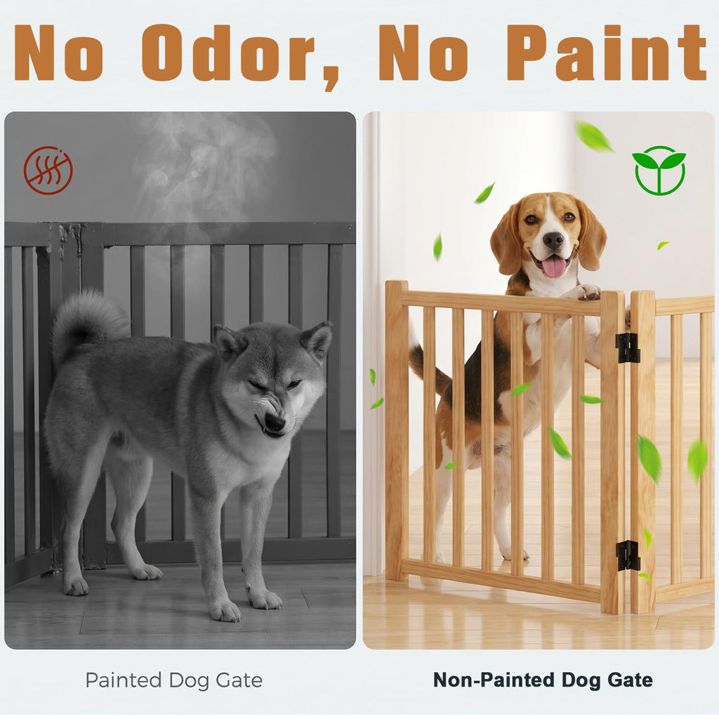 Wooden Freestanding Indoor Dog Gate