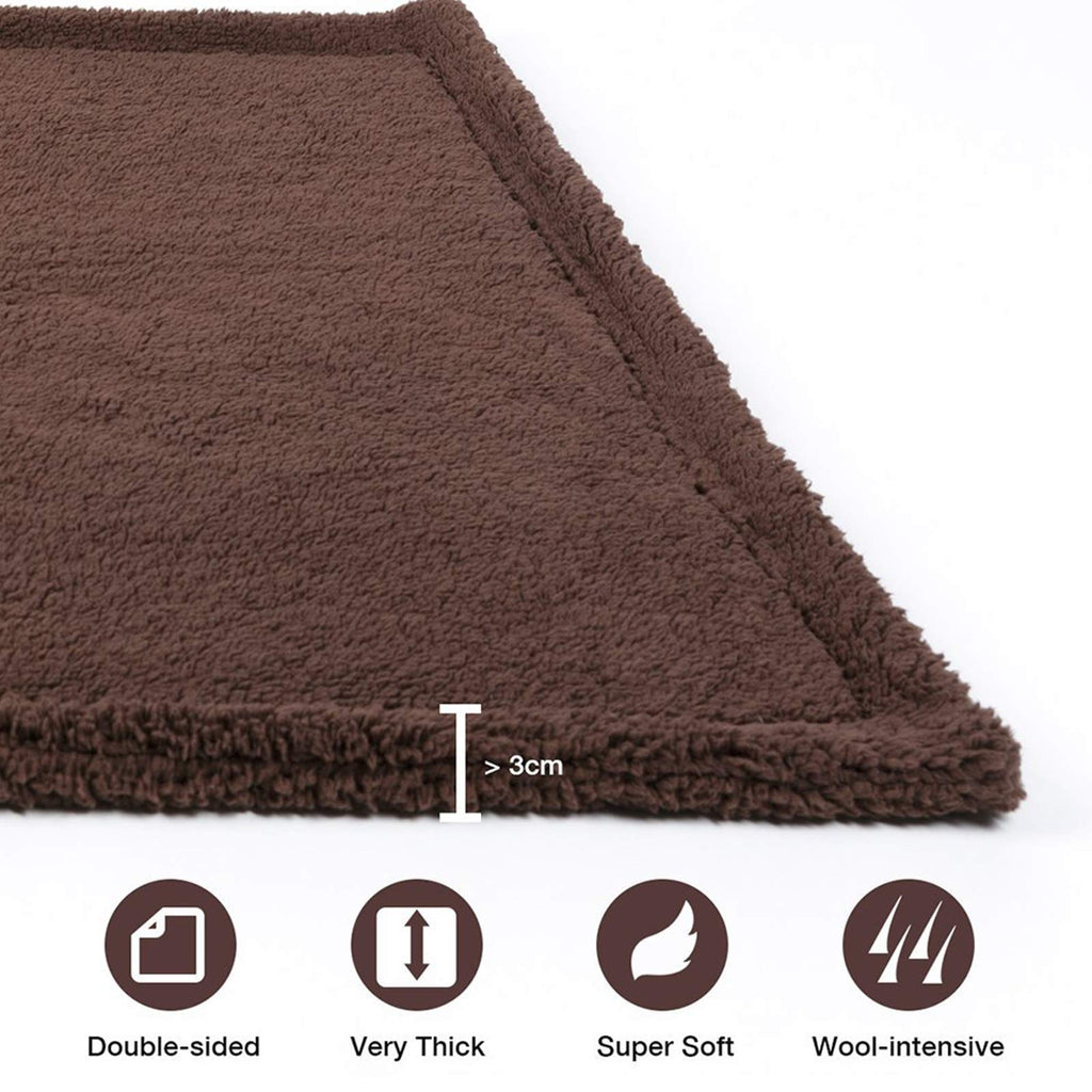 2-Pack Fluffy Fleece Pet Blankets for Dogs & Cats