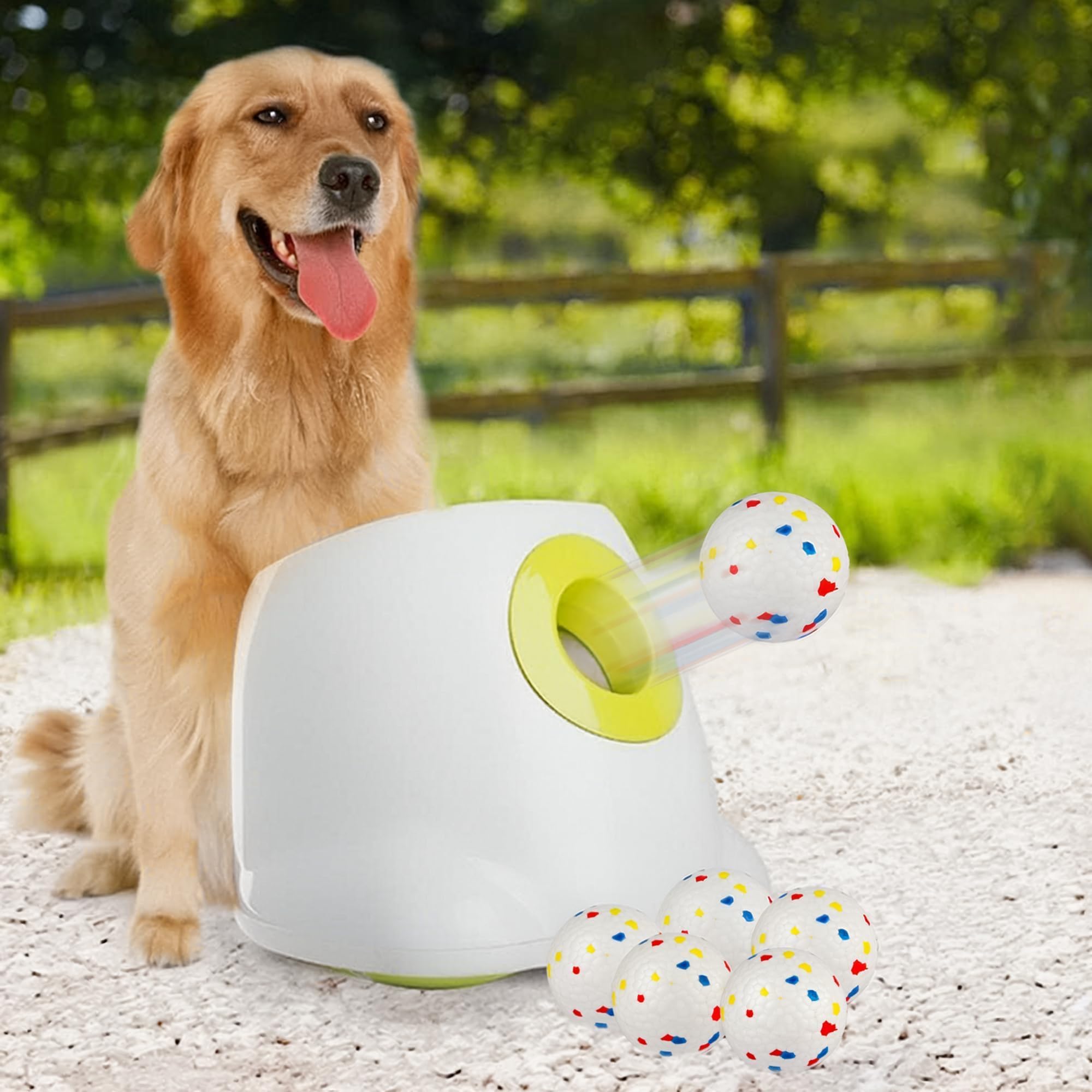 Interactive Automatic Dog Ball Launcher with 3 Balls