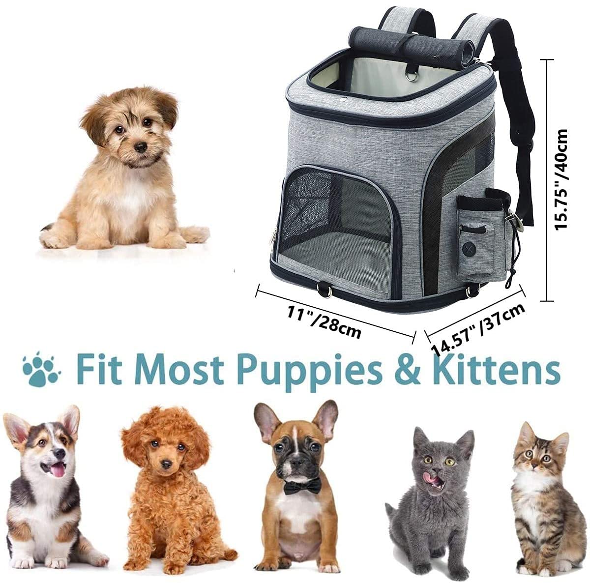 Ventilated Pet Carrier Backpack for Travel & Hiking