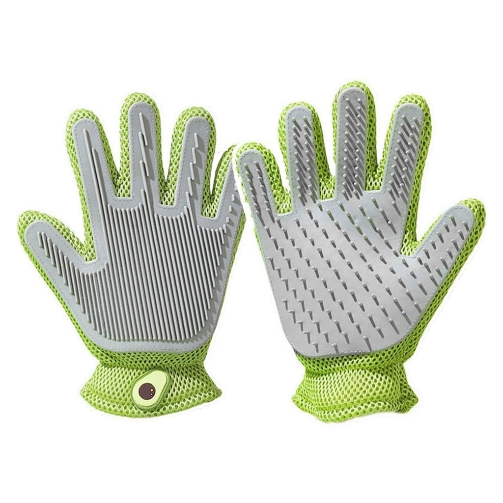 Two-Sided Silicone Pet Grooming & Bath Gloves