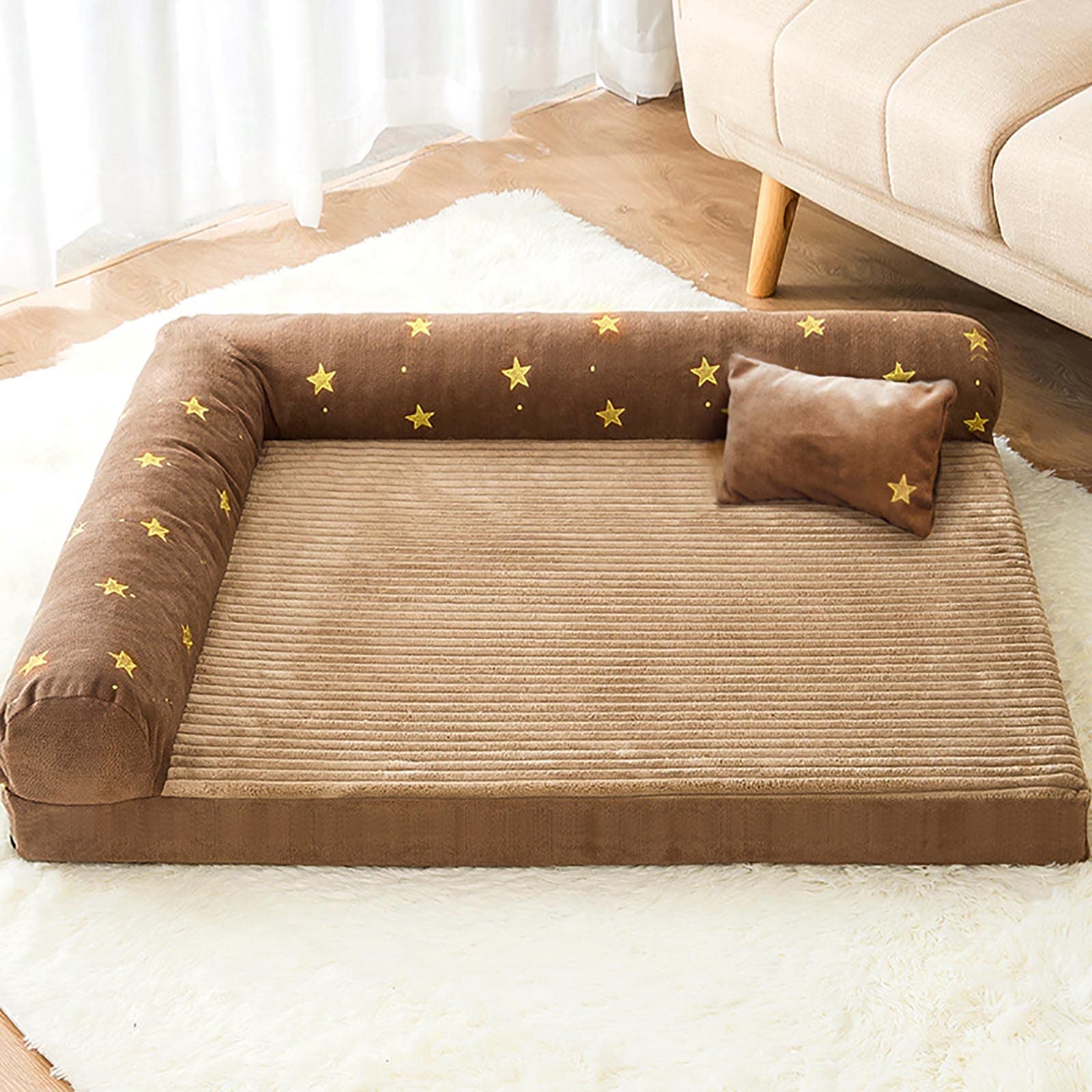 Waterproof Memory Foam Dog Bed with Washable Cover