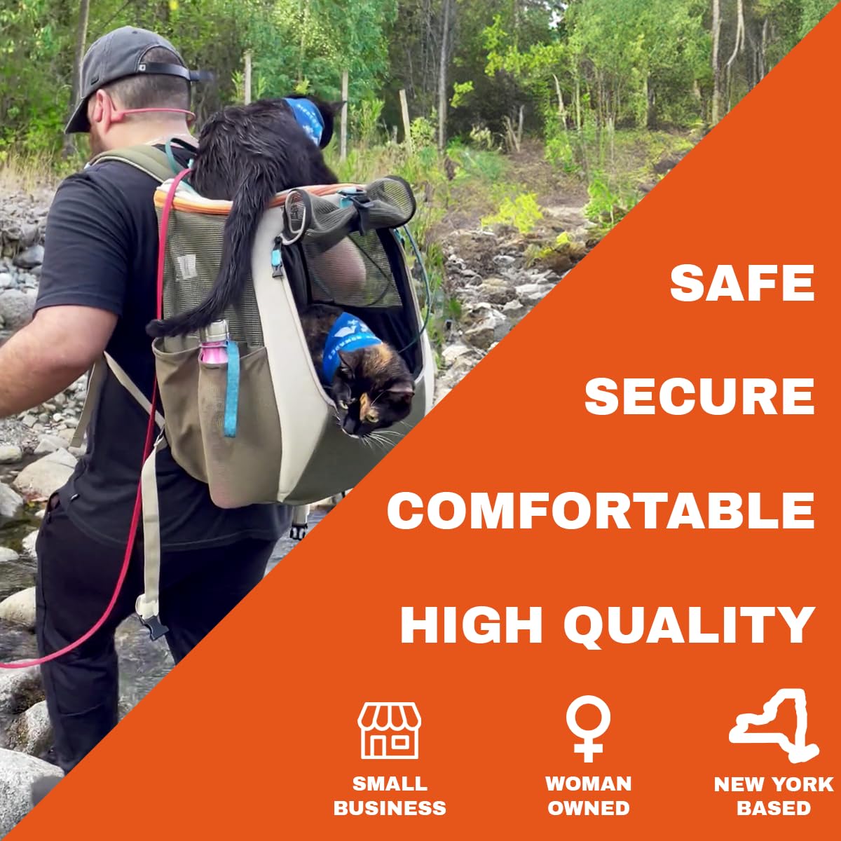 Convertible Ventilated Mesh Cat Carrier Backpack