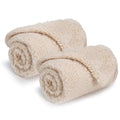 2-Pack Fluffy Fleece Pet Blankets for Dogs & Cats