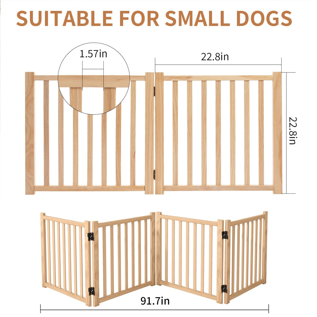 Wooden Freestanding Indoor Dog Gate
